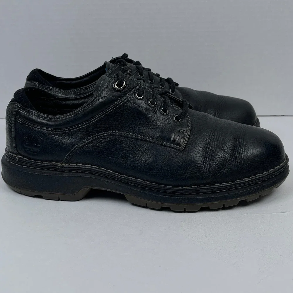 Timberland Madison Summit Oxford Shoes Mens 8M Black Leather Lace Up Casual